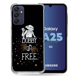 Coque Renforcée En Verre Trempé PourSamsung Galaxy A25 5G Harry Potter Dobby Free Noir
