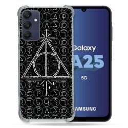 Coque Renforcée En Verre Trempé PourSamsung Galaxy A25 5G Harry Potter Hollows Triangle Noir