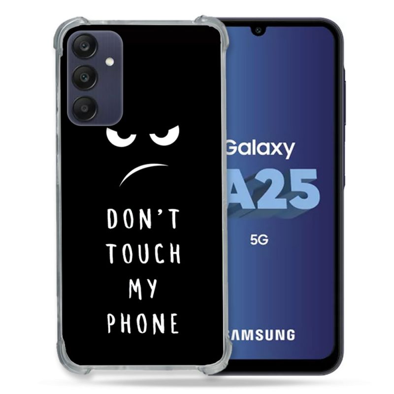Coque Renforcée En Verre Trempé PourSamsung Galaxy A25 5G Humour Don't Touch