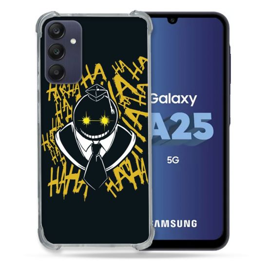 Coque Renforcée En Verre Trempé PourSamsung Galaxy A25 5G Manga Assassination Classroom Kuro Noir