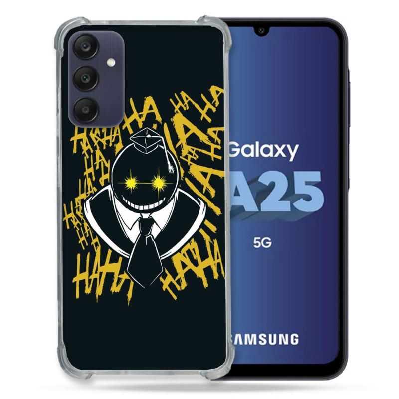 Coque Renforcée En Verre Trempé PourSamsung Galaxy A25 5G Manga Assassination Classroom Kuro Noir