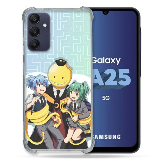 Coque Renforcée En Verre Trempé PourSamsung Galaxy A25 5G Manga Assassination Classroom Kuro Trio