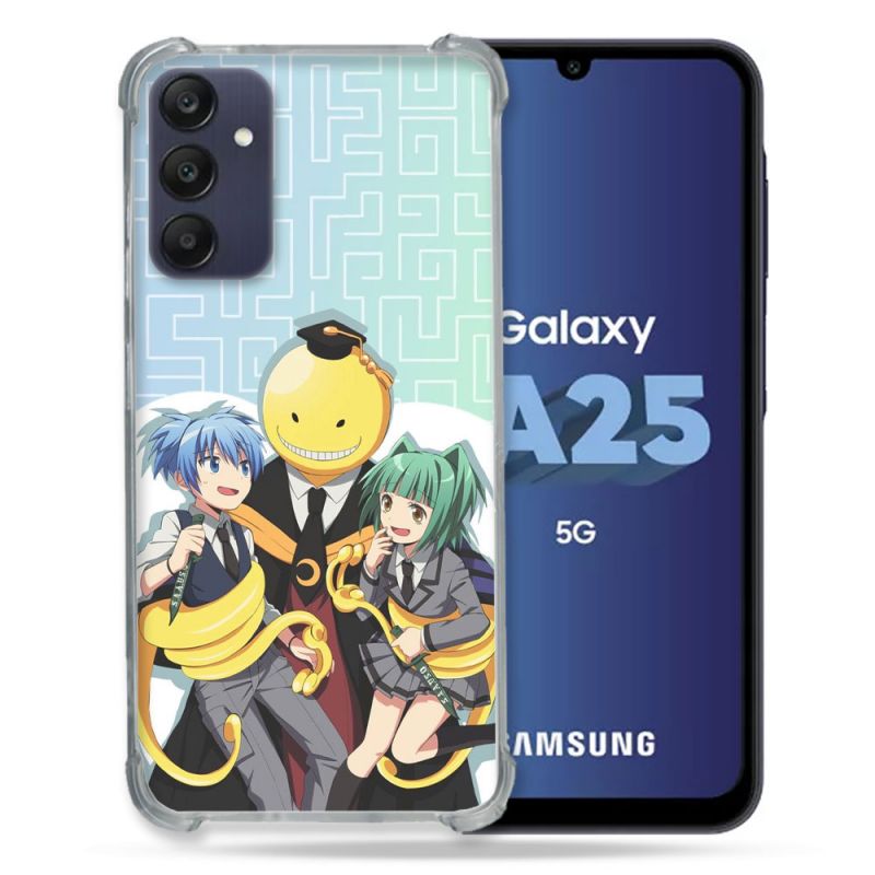Coque Renforcée En Verre Trempé PourSamsung Galaxy A25 5G Manga Assassination Classroom Kuro Trio