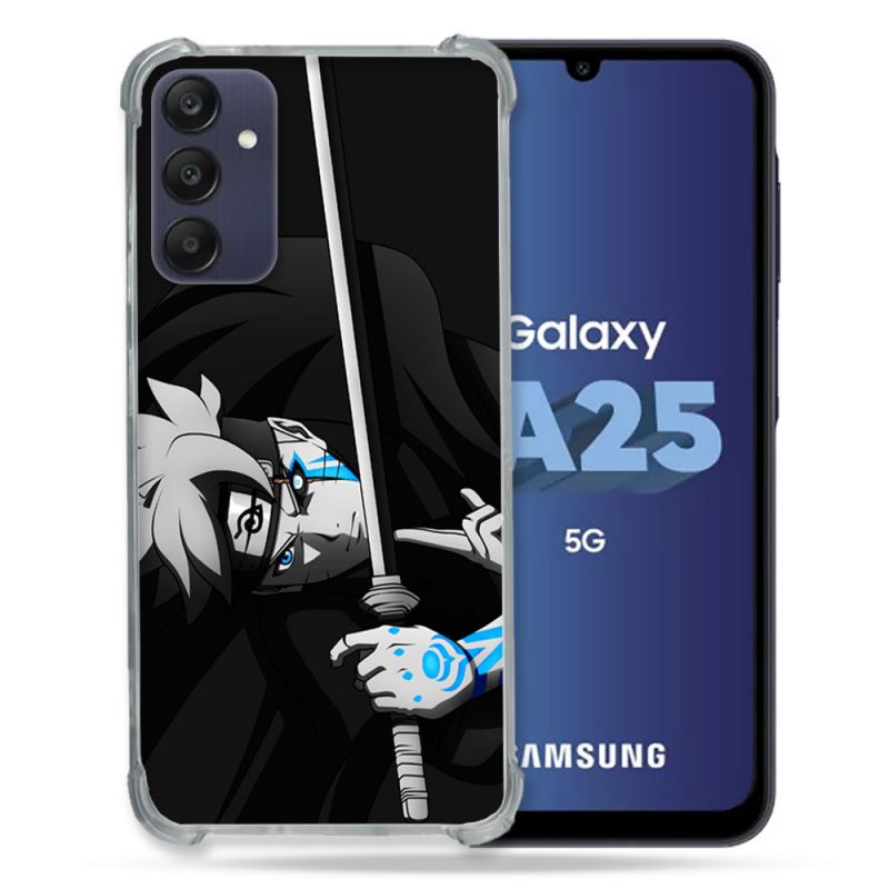 Coque Renforcée En Verre Trempé PourSamsung Galaxy A25 5G Manga Boruto Epée