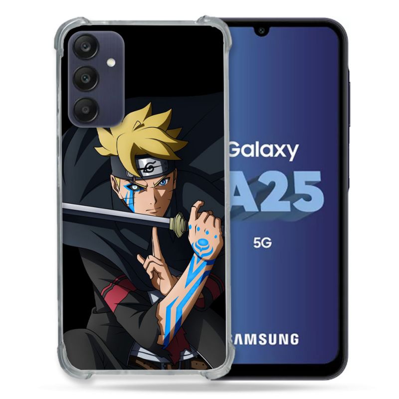 Coque Renforcée En Verre Trempé PourSamsung Galaxy A25 5G Manga Boruto Tatouage