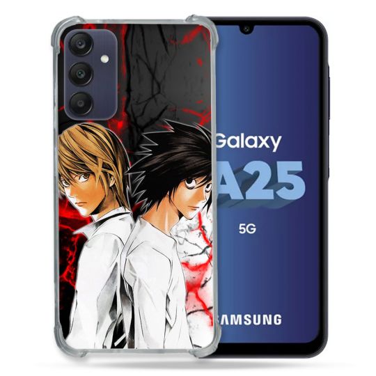 Coque Renforcée En Verre Trempé PourSamsung Galaxy A25 5G Manga Death Note Duo
