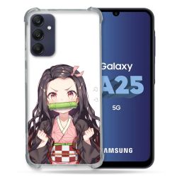 Coque Renforcée En Verre Trempé PourSamsung Galaxy A25 5G Manga Demon Slayer Nezuko