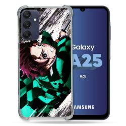 Coque Renforcée En Verre Trempé PourSamsung Galaxy A25 5G Manga Demon Slayer Tanjiro