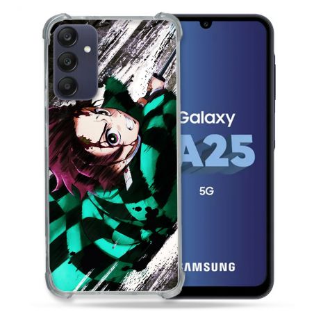 Coque Renforcée En Verre Trempé PourSamsung Galaxy A25 5G Manga Demon Slayer Tanjiro
