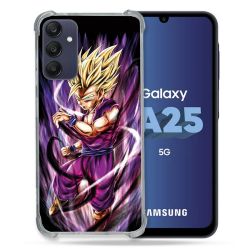 Coque Renforcée En Verre Trempé PourSamsung Galaxy A25 5G Manga Dragon Ball Sangohan Violet