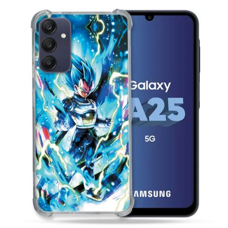 Coque Renforcée En Verre Trempé PourSamsung Galaxy A25 5G Manga Dragon Ball Vegeta Bleu