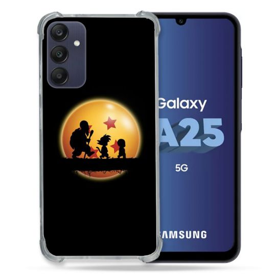 Coque Renforcée En Verre Trempé PourSamsung Galaxy A25 5G Manga Dragon Ball Vintage