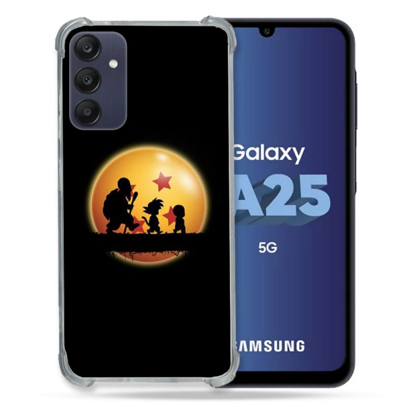 Coque Renforcée En Verre Trempé PourSamsung Galaxy A25 5G Manga Dragon Ball Vintage