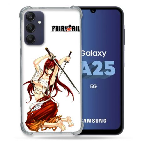Coque Renforcée En Verre Trempé PourSamsung Galaxy A25 5G Manga Fairy Tail Erza