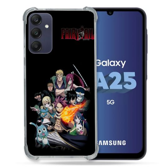 Coque Renforcée En Verre Trempé PourSamsung Galaxy A25 5G Manga Fairy Tail Logo Team
