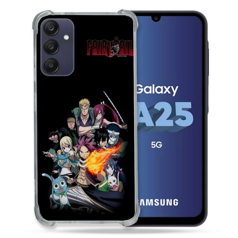 Coque Renforcée En Verre Trempé PourSamsung Galaxy A25 5G Manga Fairy Tail Logo Team