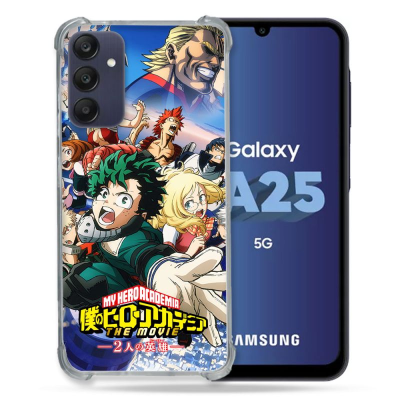 Coque Renforcée En Verre Trempé PourSamsung Galaxy A25 5G Manga My Hero Academia Affiche