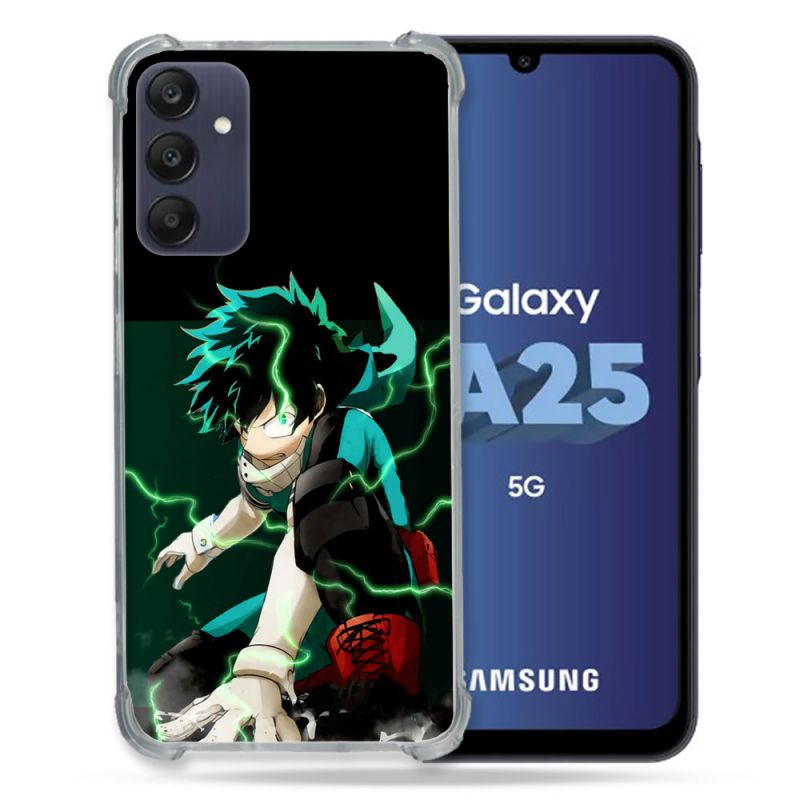 Coque Renforcée En Verre Trempé PourSamsung Galaxy A25 5G Manga My Hero Academia Deku