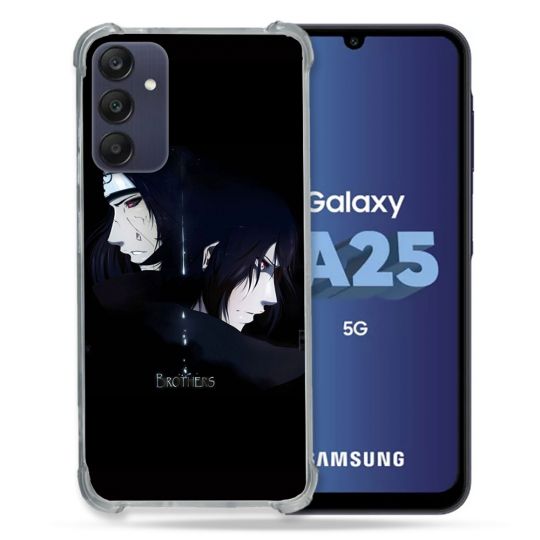 Coque Renforcée En Verre Trempé PourSamsung Galaxy A25 5G Manga Naruto Sasuke Itachi