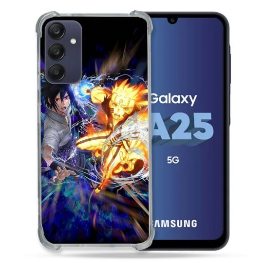 Coque Renforcée En Verre Trempé PourSamsung Galaxy A25 5G Manga Naruto VS