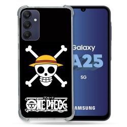 Coque Renforcée En Verre Trempé PourSamsung Galaxy A25 5G Manga One Piece Tete de Mort