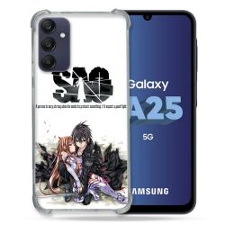 Coque Renforcée En Verre Trempé PourSamsung Galaxy A25 5G Manga SAO sword Art Online Blanc