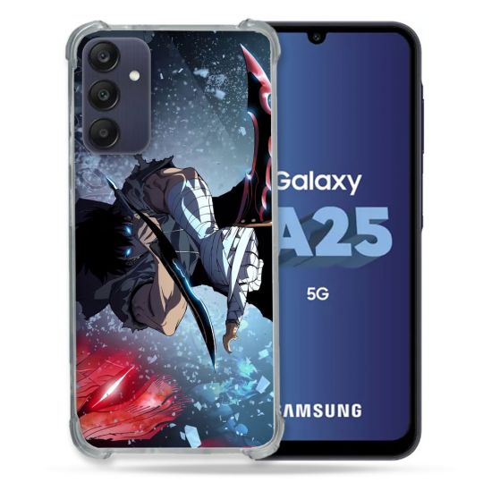 Coque Renforcée En Verre Trempé PourSamsung Galaxy A25 5G Manga Solo Leveling Sung Epee