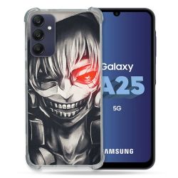 Coque Renforcée En Verre Trempé PourSamsung Galaxy A25 5G Manga Tokyo Ghoul Kaneki Noir