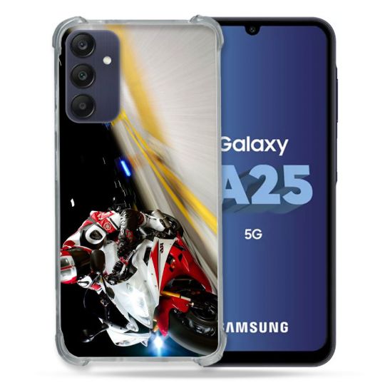 Coque Renforcée En Verre Trempé PourSamsung Galaxy A25 5G Moto Course GP R6