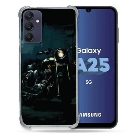 Coque Renforcée En Verre Trempé PourSamsung Galaxy A25 5G Moto Harley Vintage