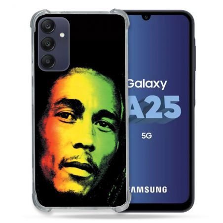 Coque Renforcée En Verre Trempé PourSamsung Galaxy A25 5G Musique Bob Marley 2