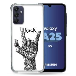 Coque Renforcée En Verre Trempé PourSamsung Galaxy A25 5G Musique Rock Main