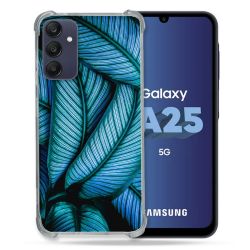 Coque Renforcée En Verre Trempé PourSamsung Galaxy A25 5G Nature Feuille Palmier