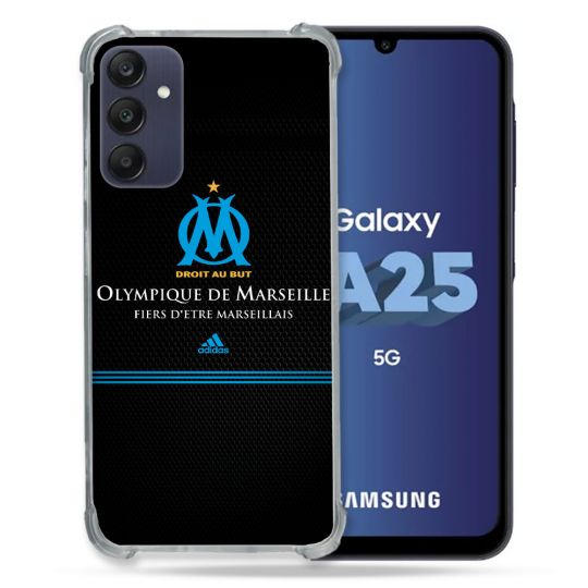 Coque Renforcée En Verre Trempé PourSamsung Galaxy A25 5G Olympique Marseille OM Fier etre Marseillais