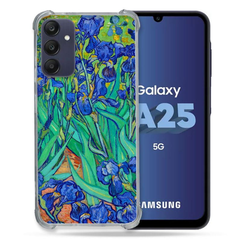 Coque Renforcée En Verre Trempé PourSamsung Galaxy A25 5G Peinture Iris