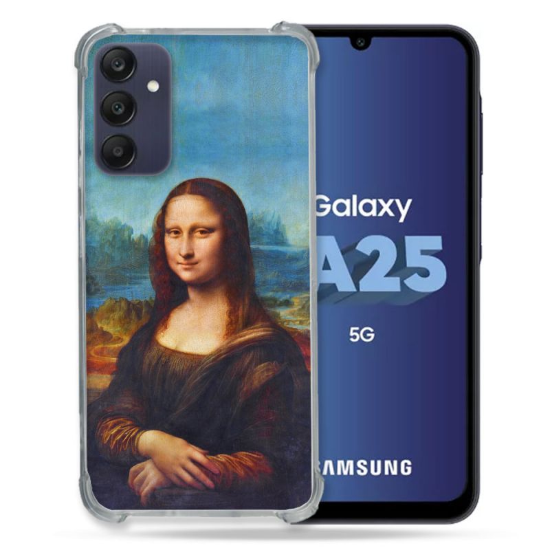 Coque Renforcée En Verre Trempé PourSamsung Galaxy A25 5G Peinture Joconde