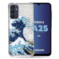 Coque Renforcée En Verre Trempé PourSamsung Galaxy A25 5G Peinture La Grande Vague