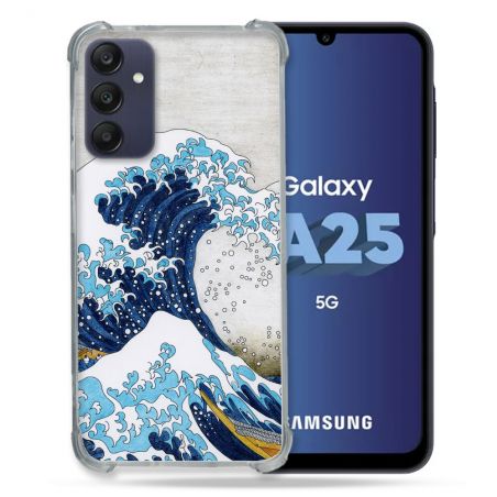 Coque Renforcée En Verre Trempé PourSamsung Galaxy A25 5G Peinture La Grande Vague