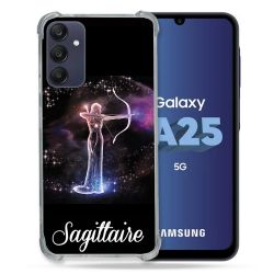 Coque Renforcée En Verre Trempé PourSamsung Galaxy A25 5G Signe Zodiaque 2 Sagittaire