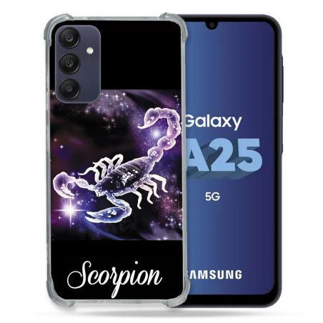 Coque Renforcée En Verre Trempé PourSamsung Galaxy A25 5G Signe Zodiaque 2 Scorpion