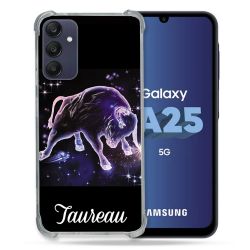 Coque Renforcée En Verre Trempé PourSamsung Galaxy A25 5G Signe Zodiaque 2 Taureau
