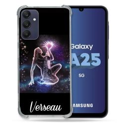 Coque Renforcée En Verre Trempé PourSamsung Galaxy A25 5G Signe Zodiaque 2 Verseau
