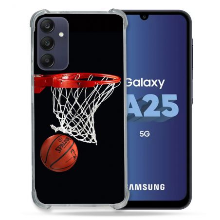Coque Renforcée En Verre Trempé PourSamsung Galaxy A25 5G Sport Basket Panier