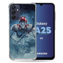 Coque Renforcée En Verre Trempé PourSamsung Galaxy A25 5G Sport Hockey Squelette