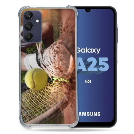 Coque Renforcée En Verre Trempé PourSamsung Galaxy A25 5G Sport Tennis Glissade