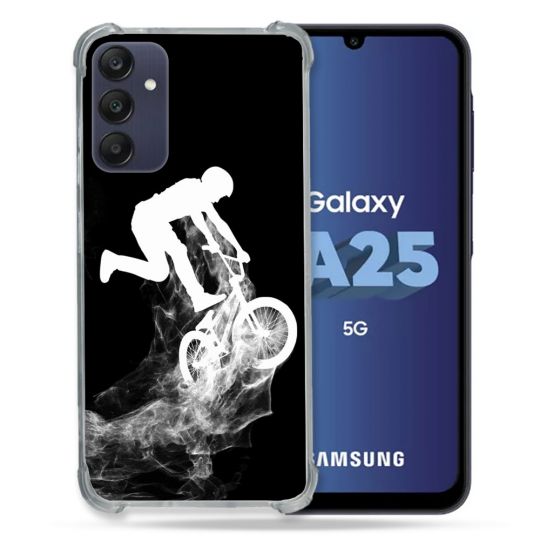 Coque Renforcée En Verre Trempé PourSamsung Galaxy A25 5G Sport VTT Noir