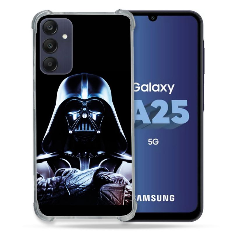 Coque Renforcée En Verre Trempé PourSamsung Galaxy A25 5G Star Wars - Dark Vador Noir