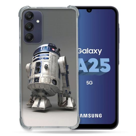Coque Renforcée En Verre Trempé PourSamsung Galaxy A25 5G Star Wars - R2D2