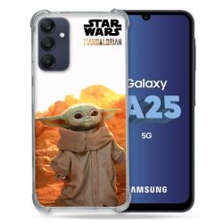 Coque Renforcée En Verre Trempé PourSamsung Galaxy A25 5G Star Wars - Yoda bebe soleil