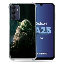 Coque Renforcée En Verre Trempé PourSamsung Galaxy A25 5G Star Wars - Yoda sombre